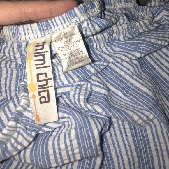 Mimi Chica Striped Off the Shoulder Dress - Picture 4 of 5